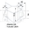 Atlantic UK Tubular Latch Faceplate Jig Router Template Kit for 35/40/44 Door and Frame