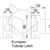 Eurospec Heavy Sprung Tubular Latch Faceplate Jig Router Template Kit for 35/40/44 Door and Frame