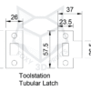 Toolstation (Hiatt) Tubular Latch Faceplate Jig Router Template Kit for 35/40/44 Door and Frame