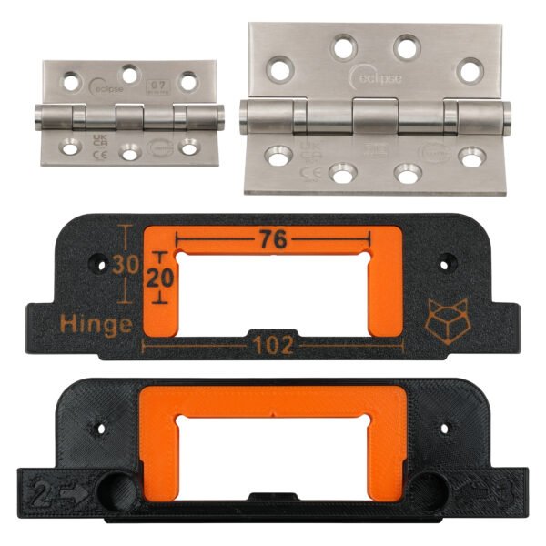 76mm (3") + 102mm (4") Hinge Jig Router Template for Door and Door Frame