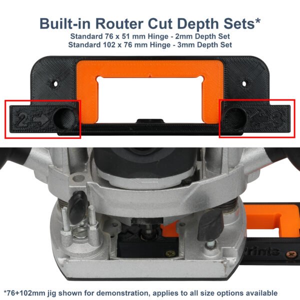76mm (3") + 102mm (4") Hinge Jig Router Template for Door and Door Frame