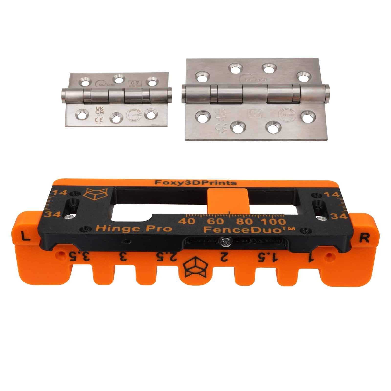 Hinge Pro Universal Adjustable up to 102 x 76mm (4″) Hinge Jig Router Template for Door and Door Frame